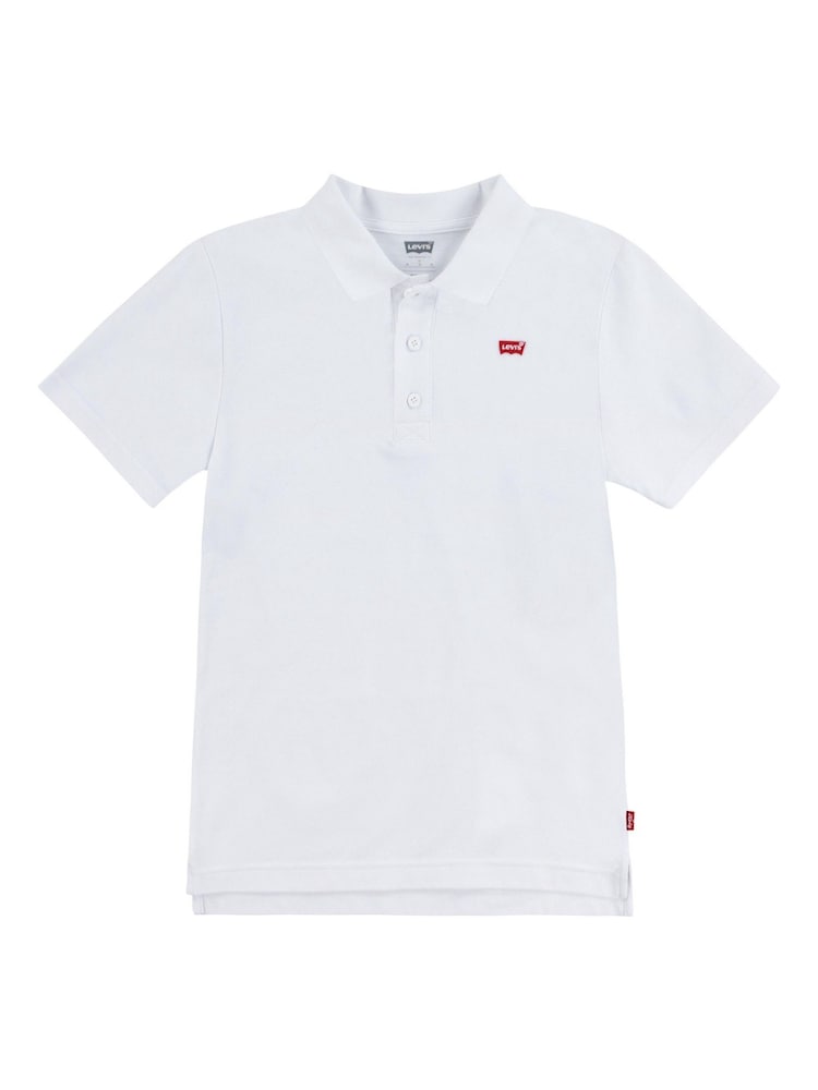 Levi's® White Batwing Logo 100% Cotton Polo Shirt - Image 4 of 7