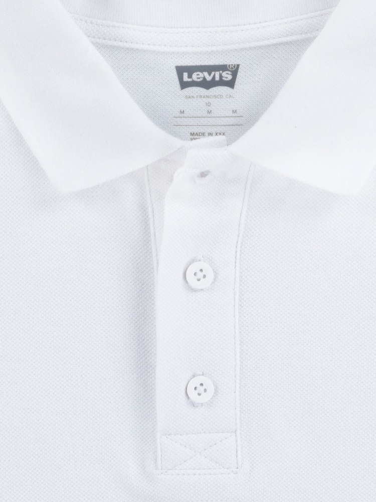 Levi's® White Batwing Logo 100% Cotton Polo Shirt - Image 6 of 7