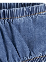 Levi's® Blue Embroidered Collar Denim 100% Cotton Dress With Knickers - Image 4 of 7