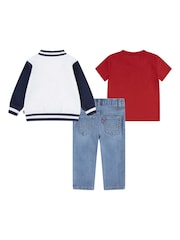 Levi's® White Bomber Jacket T-Shirt and Jeans - Image 2 of 9