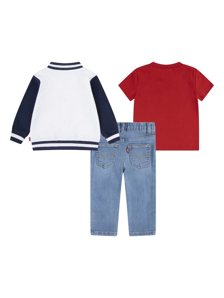 Levi's® White Bomber Jacket T-Shirt and Jeans - Image 2 of 9