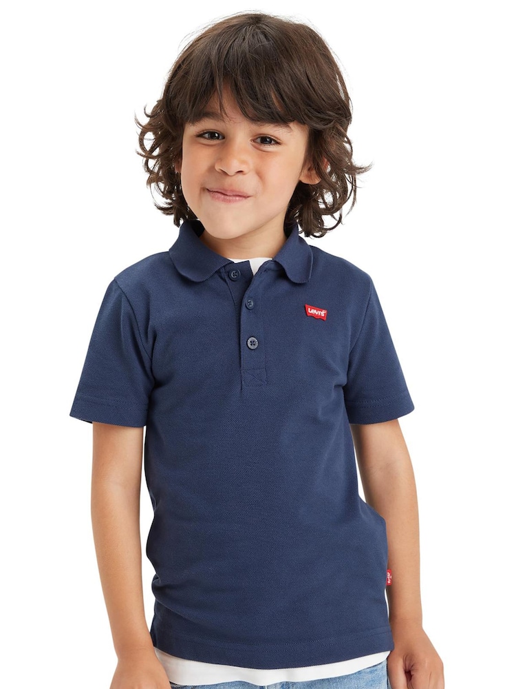 Levi's® Blue Batwing Logo 100% Cotton Polo Shirt - Image 1 of 6