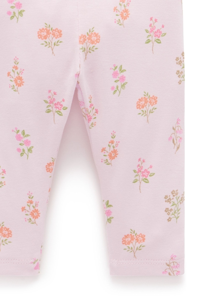 Purebaby Pink 100% Cotton Bodysuit and Leggings Set 2 Piece - Image 5 of 5