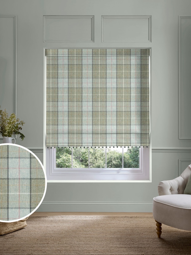 Laura Ashley Green Alfriston Made to Measure Roman Blind - Image 1 of 7