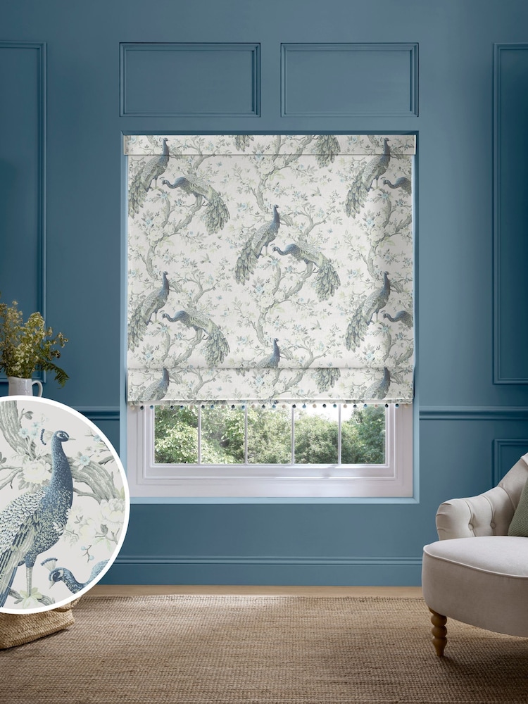 Laura Ashley Blue Belvedere Made to Measure Roman Blind - Image 1 of 7