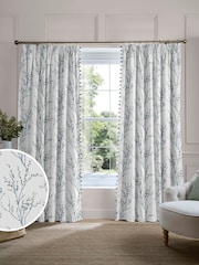 Laura Ashley Blue Pussy Willow Made to Measure Door Curtains - Image 1 of 10