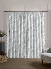 Laura Ashley Blue Pussy Willow Made to Measure Door Curtains - Image 2 of 10