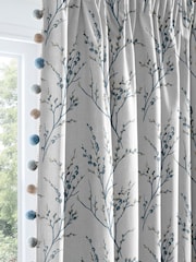 Laura Ashley Blue Pussy Willow Made to Measure Door Curtains - Image 9 of 10