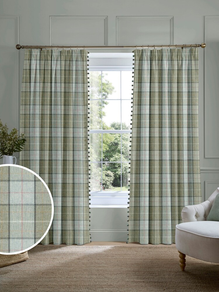 Laura Ashley Green Alfriston Made to Measure Door Curtain Curtains - Image 1 of 10 Laura Ashley Green Alfriston Made to Measure Door Curtain Curtains - Image 1 of 10