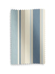 Laura Ashley Blue Awning Stripe Made to Measure Roman Blind - Image 7 of 7
