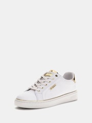 Guess Beckie Debossed Logo White Trainers - Image 2 of 4