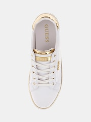 Guess Beckie Debossed Logo White Trainers - Image 3 of 4