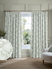 Laura Ashley Green Parterre Made to Measure Door Curtains - Image 1 of 10