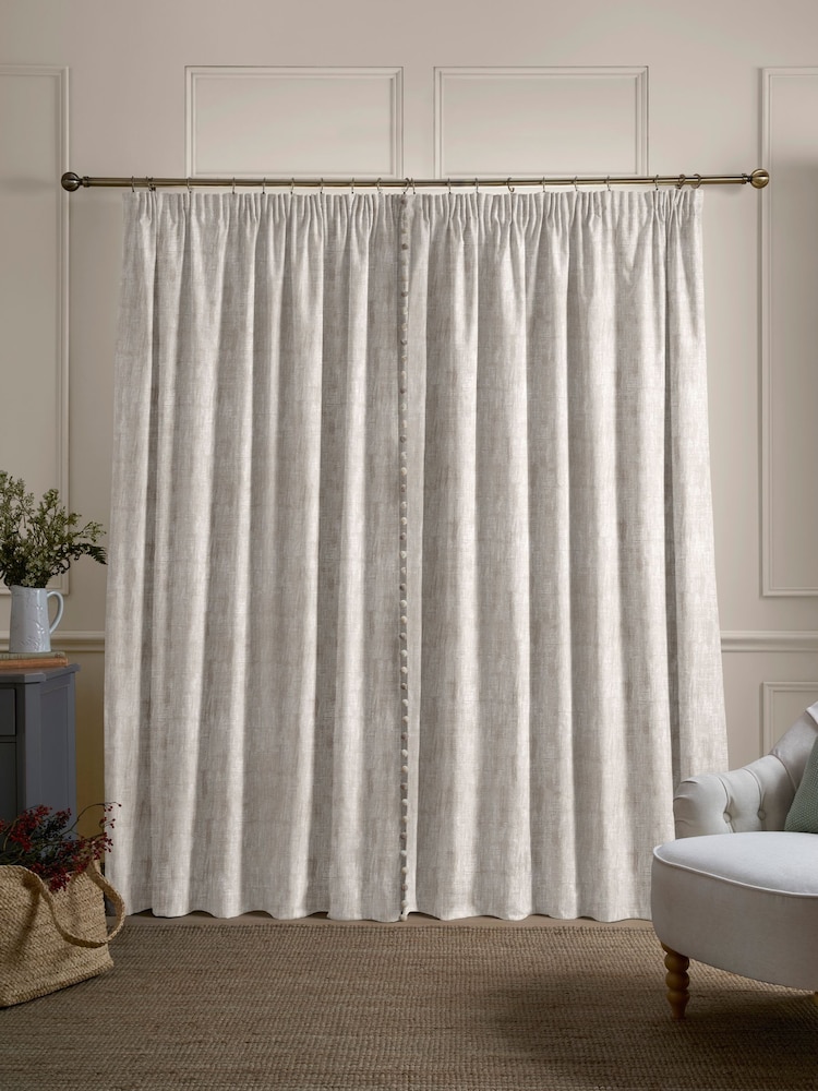 Laura Ashley Natural Whinfell Made to Measure Door Curtains - Image 2 of 10