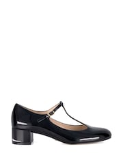Dune London Black Believable T-Bar Maryjane Low Block Heels - Image 2 of 6