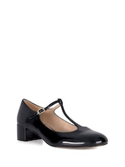 Dune London Black Believable T-Bar Maryjane Low Block Heels - Image 3 of 6