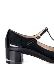 Dune London Black Believable T-Bar Maryjane Low Block Heels - Image 6 of 6