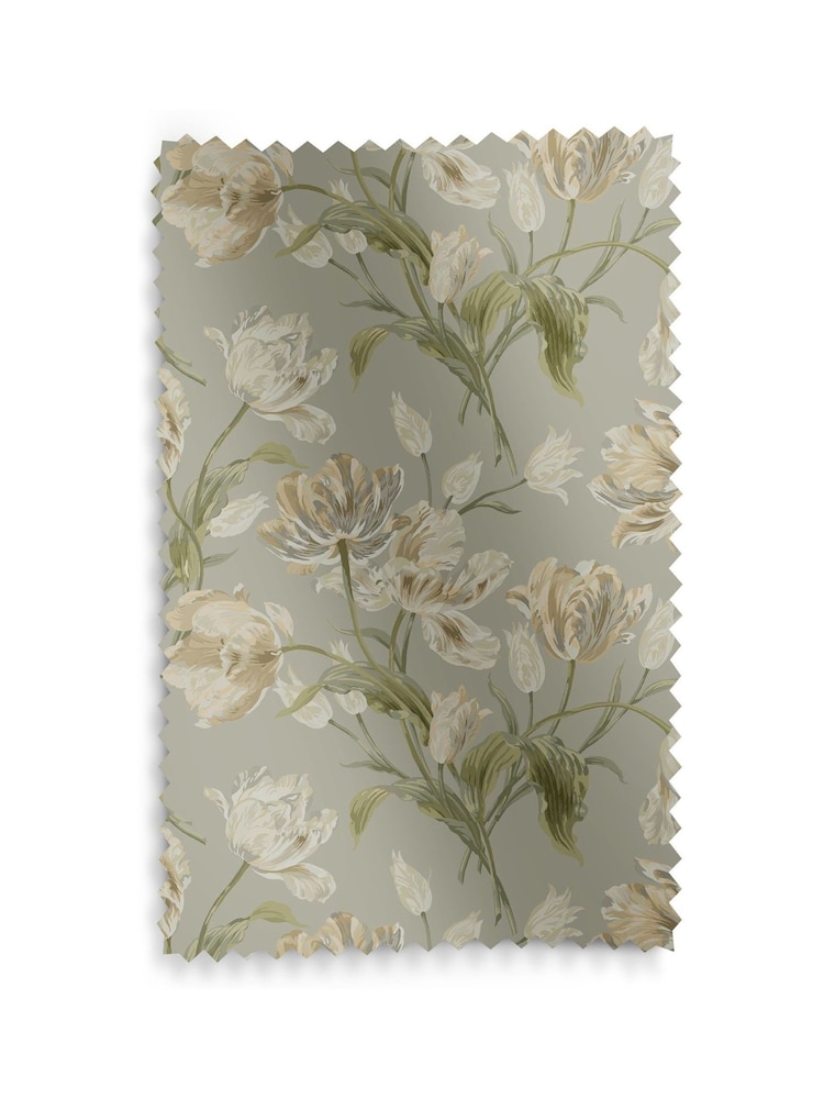 Laura Ashley Green Gosford Made to Measure Door Curtains - Image 10 of 10