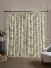 Laura Ashley Green Gosford Made to Measure Door Curtains - Image 3 of 10