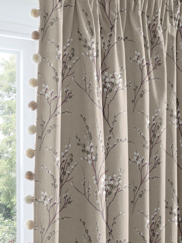 Laura Ashley Natual Pussy Willow Made to Measure Door Curtains - Image 2 of 10 Laura Ashley Natual Pussy Willow Made to Measure Door Curtains - Image 2 of 10