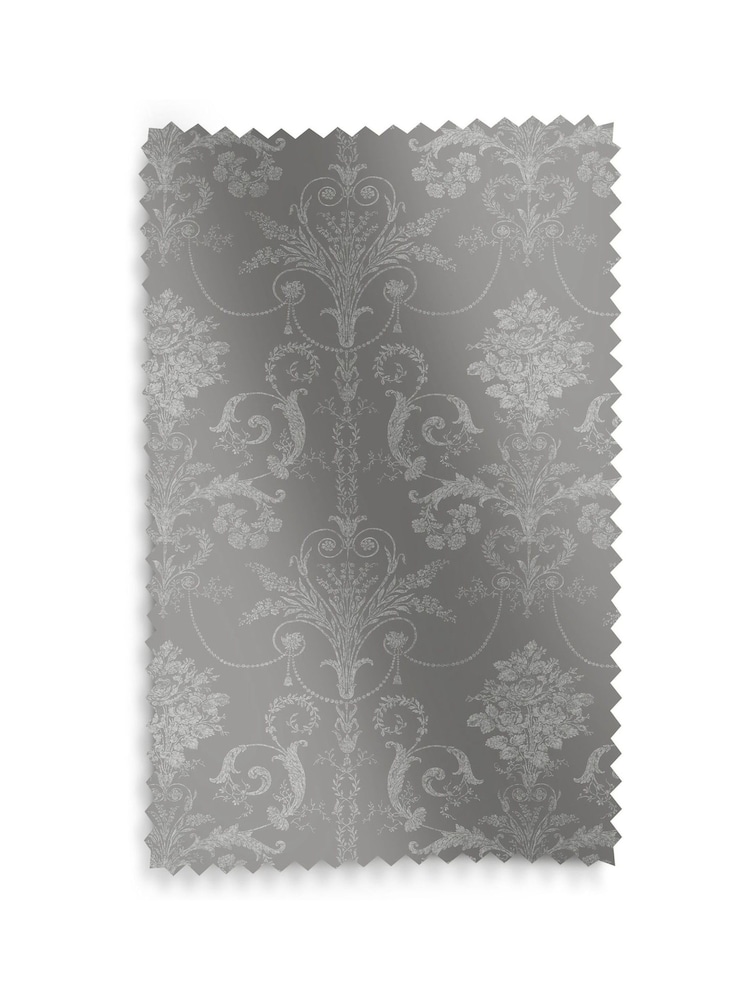 Laura Ashley Grey Josette Made to Measure Door Curtains - Image 10 of 10
