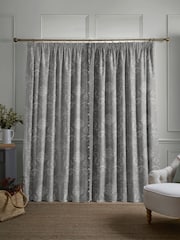 Laura Ashley Grey Josette Made to Measure Door Curtains - Image 2 of 10