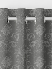 Laura Ashley Grey Josette Made to Measure Door Curtains - Image 7 of 10