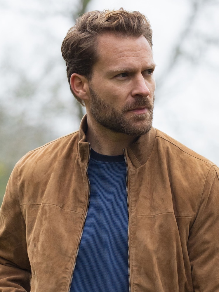 Lakeland Leather Natural Dalston Suede Bomber Jacket - Image 4 of 6