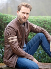 Braun - Lakeland Leather Charlie II Racer Jacket - Bild 3 von 5