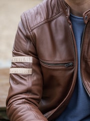 Braun - Lakeland Leather Charlie II Racer Jacket - Bild 4 von 5