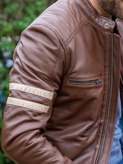 Braun - Lakeland Leather Charlie II Racer Jacket - Bild 5 von 5