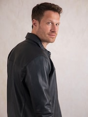 Lakeland Leather Blue Navy Renwick Collared Leather Jacket" - Image 4 of 9