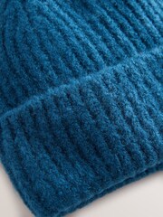 Teal Blue Fluffy Beanie (1-16yrs) - Image 2 of 3