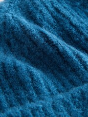 Teal Blue Fluffy Beanie (1-16yrs) - Image 3 of 3