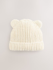 Cream 3D Ear Beanie (3mths-10yrs) - Image 1 of 3