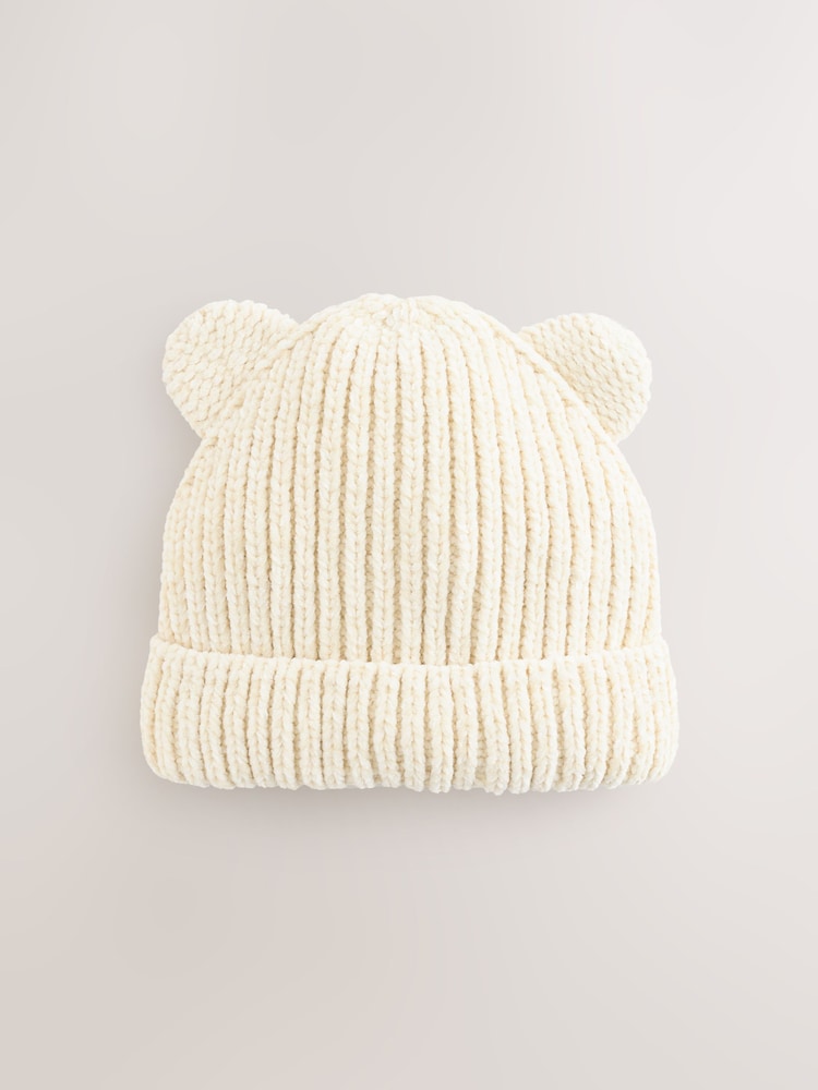 Cream 3D Ear Beanie (3mths-10yrs) - Image 1 of 3