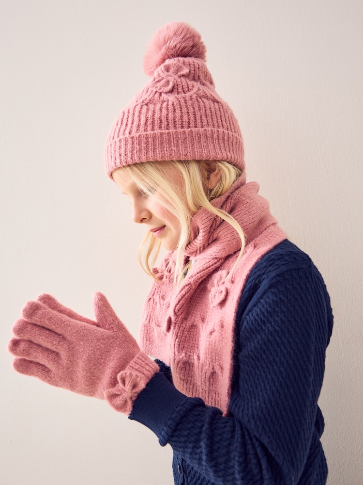 Pink Beanie Gloves And Scarf Set (3-16yrs) - Image 1 of 8