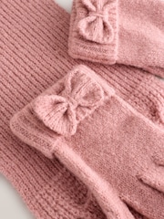Pink Beanie Gloves And Scarf Set (3-16yrs) - Image 8 of 8