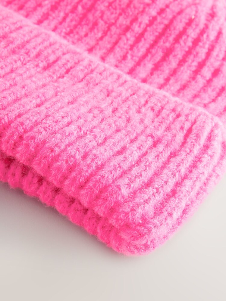 Fluro Pink Fluffy Beanie (1-16yrs) - Image 2 of 3