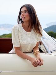 Marfil - Lipsy Knitted Textured Tipped Buttoned Top - Imagen 3 de 4