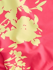 Pink/Lime Floral Print High Waist Bikini Bottoms - Image 7 of 8
