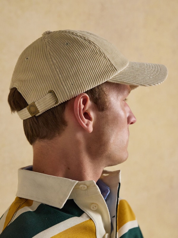 Joules Chadwick Cream Corduroy Baseball Cap - Image 2 of 7 Joules Chadwick Cream Corduroy Baseball Cap - Image 2 of 7