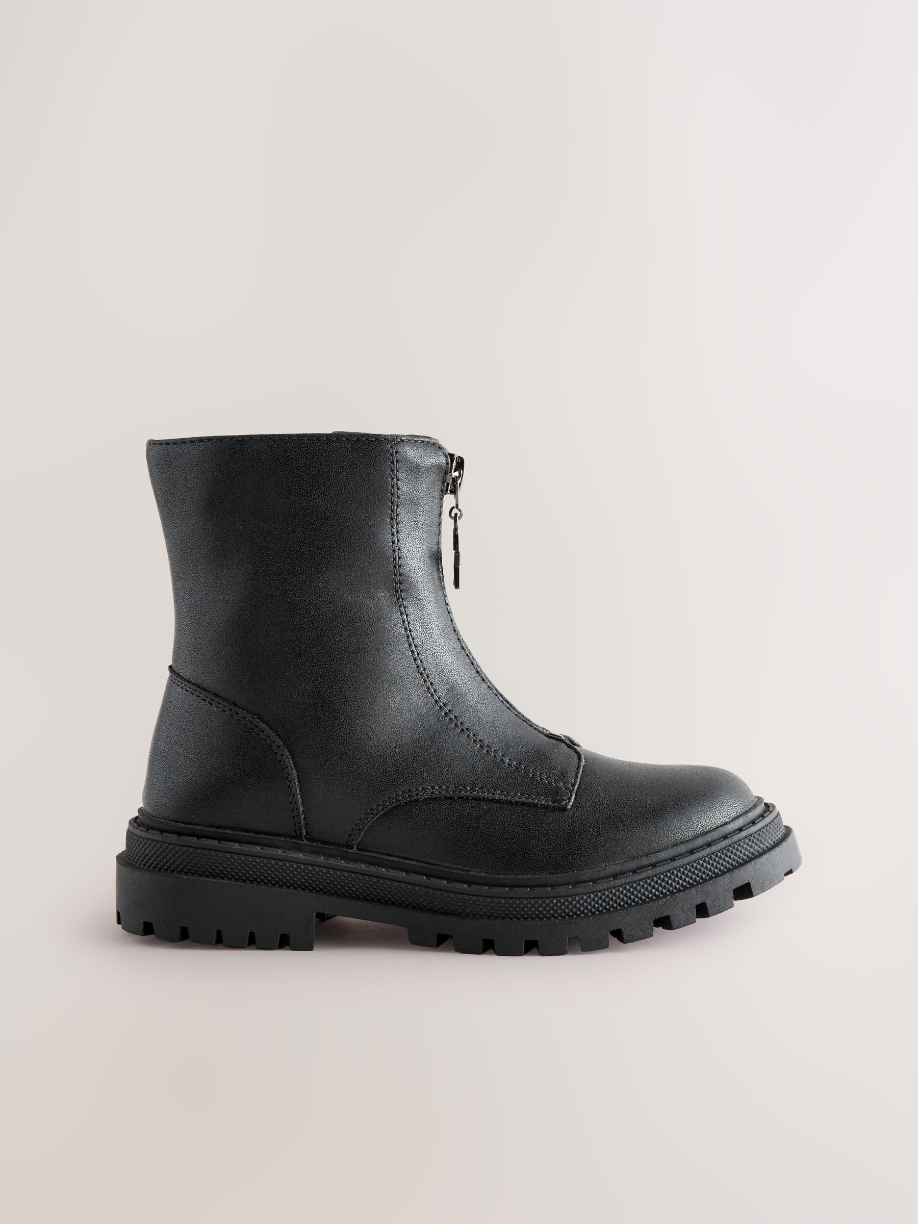Buy Black Wide Fit (G) Zip Front Ankle Boots from Next South Africa
