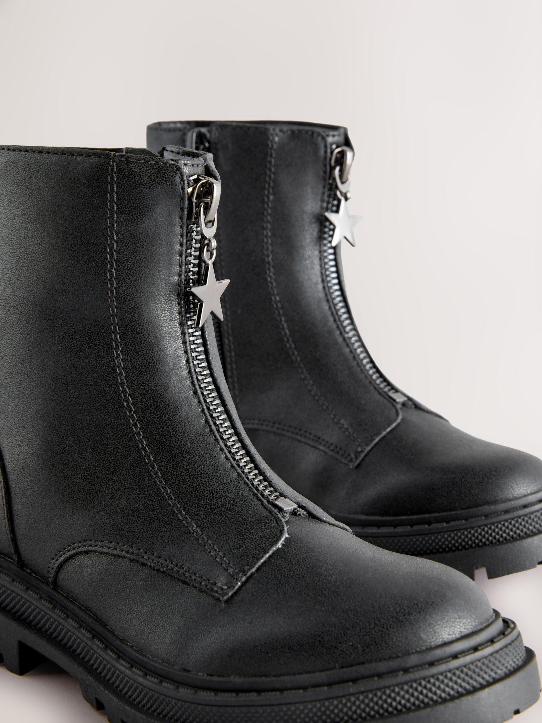 Buy Black Wide Fit (G) Zip Front Ankle Boots from Next South Africa