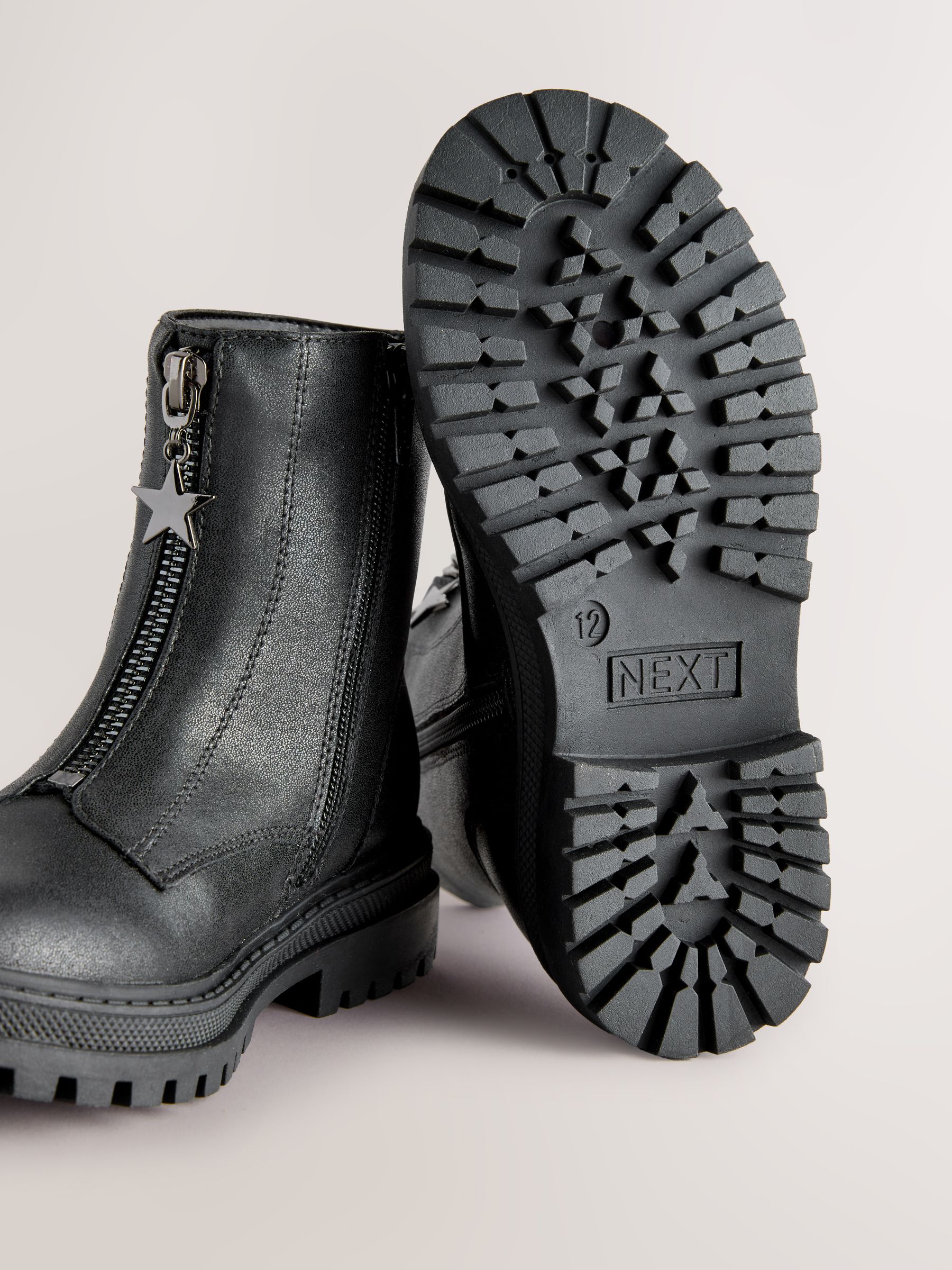 Buy Black Wide Fit (G) Zip Front Ankle Boots from Next South Africa