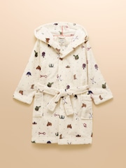 Joules Girls' Snug Cream Dressing Gown - Image 1 of 4