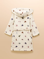 Joules Girls' Snug Cream Dressing Gown - Image 2 of 4
