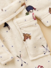 Joules Girls' Snug Cream Dressing Gown - Image 3 of 4