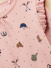 Joules Girls' Kipwell Pink Long Sleeve Pyjama Set - Image 3 of 5