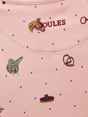 Joules Girls' Kipwell Pink Long Sleeve Pyjama Set - Image 5 of 5
